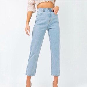 AFENDS Shelby Tapered Straight Leg Light Wash Jeans US 4